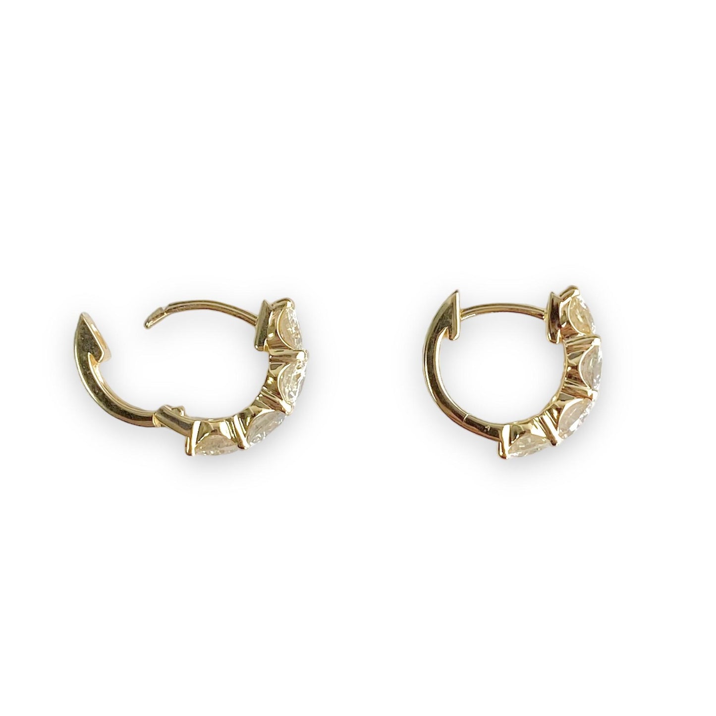 Diamond Hoop Earrings 2.02ctw in 14k Yellow Gold