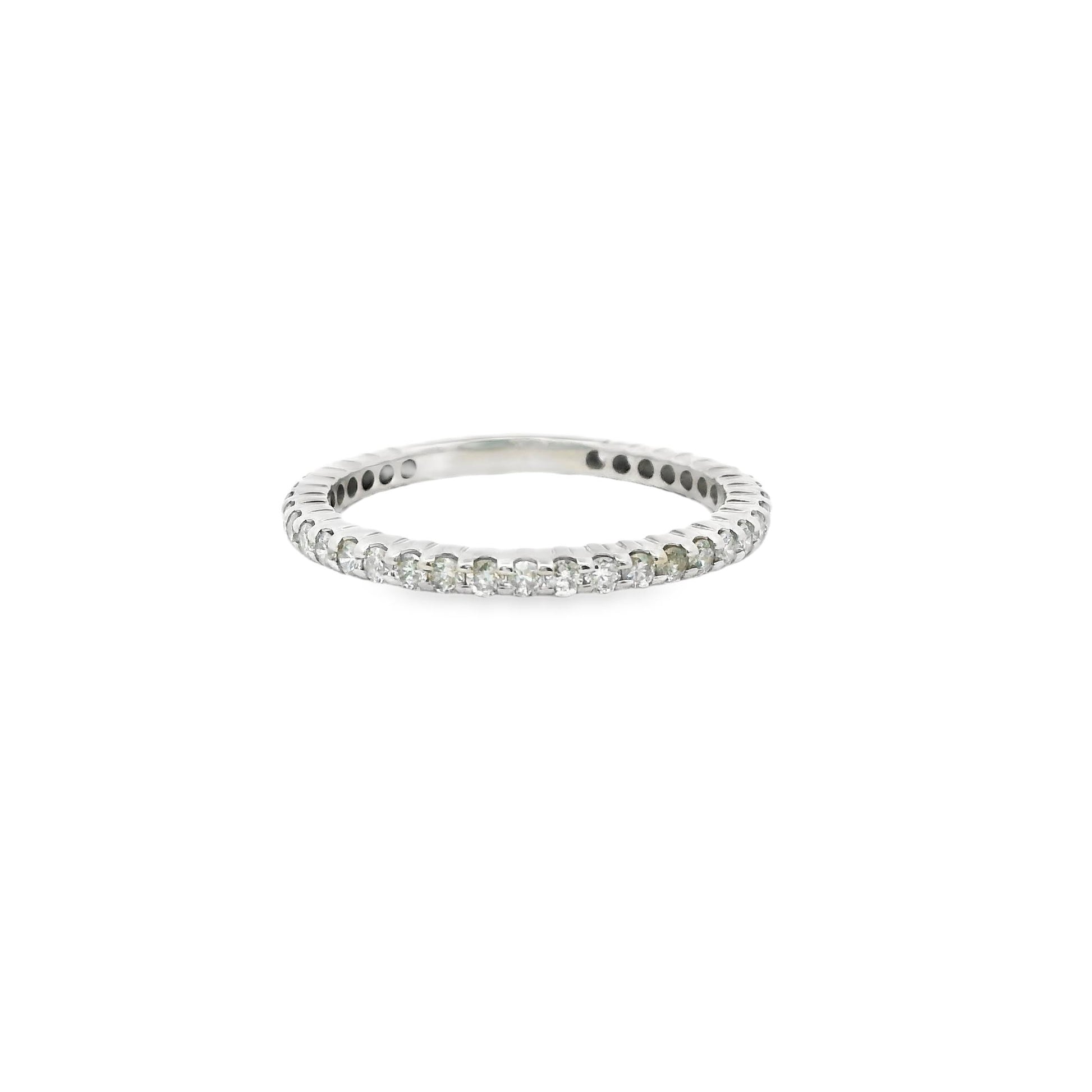 0.50cttw. White Diamond 3/4 Eternity Band in 14k White Gold 8US 2.02g.