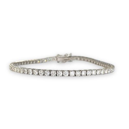 3.93ctw Diamond Tennis Bracelet in 18k White Gold