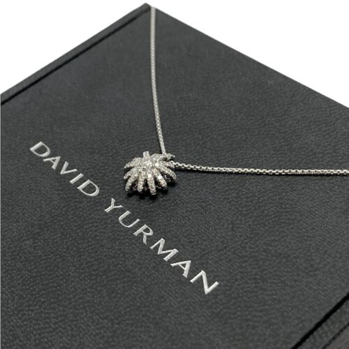 David Yurman Starburst Petite Pendant Necklace in 18k Gold Full Pave Diamonds