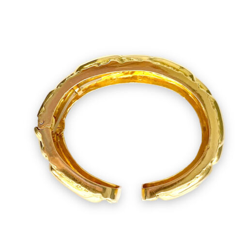 David Webb Vintage Wide Bangle Cuff Bracelet  in 18k Yellow Gold