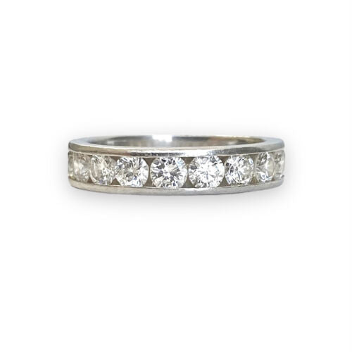 1cttw Diamond Half Eternity Band  in Platinum