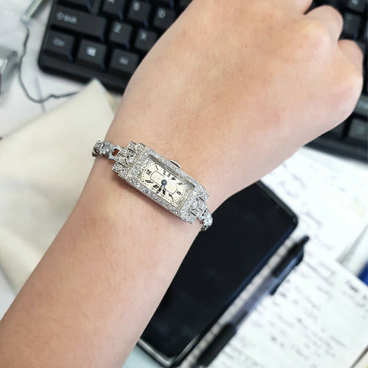 Palladium Diamond Watch 23.36g