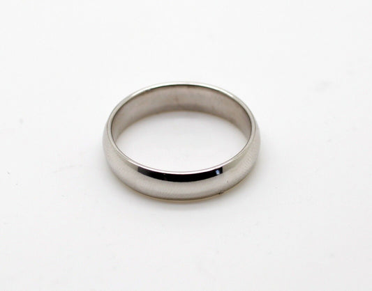 Men's Wedding Plain Band Ring in 14k White Gold