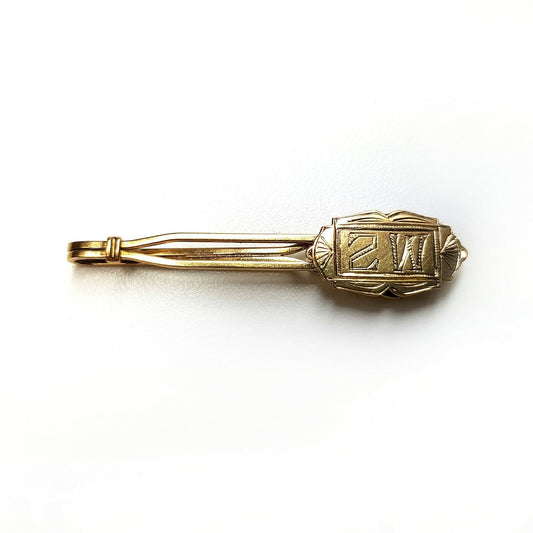 14k Yellow Gold Tie Clip 5cm