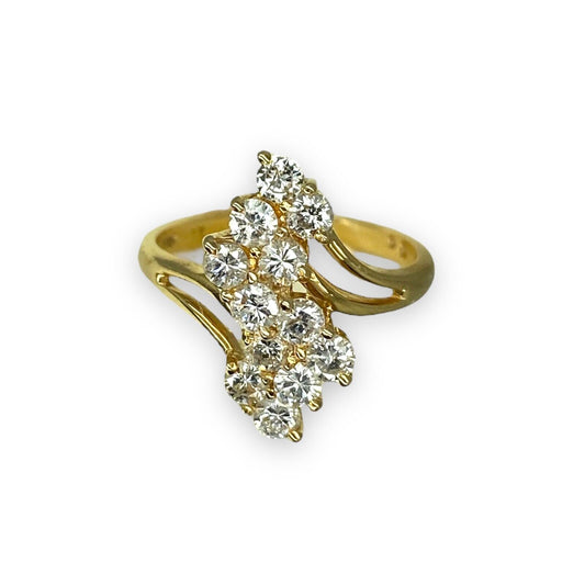 14k Yellow Gold Diamond Ring 1.09ctw 3.19g