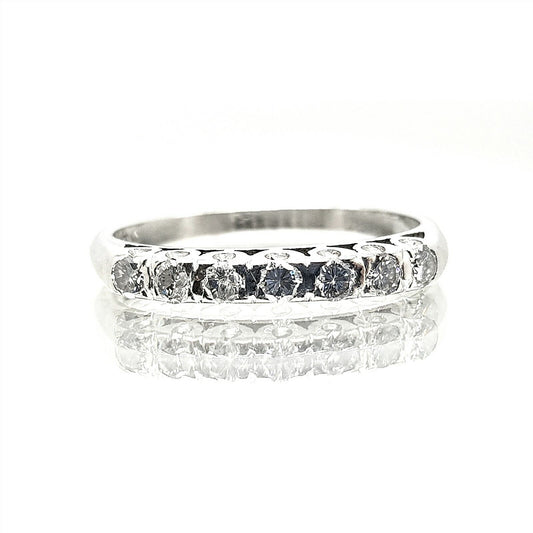 14k White Gold Diamond Ring 6us