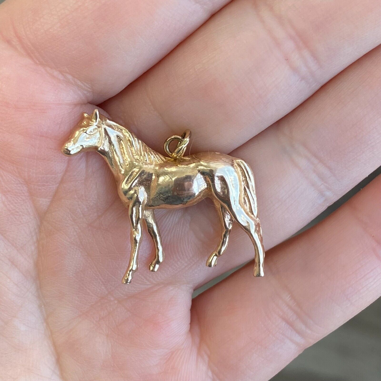 14k Gold Horse Pendant 11.3gr