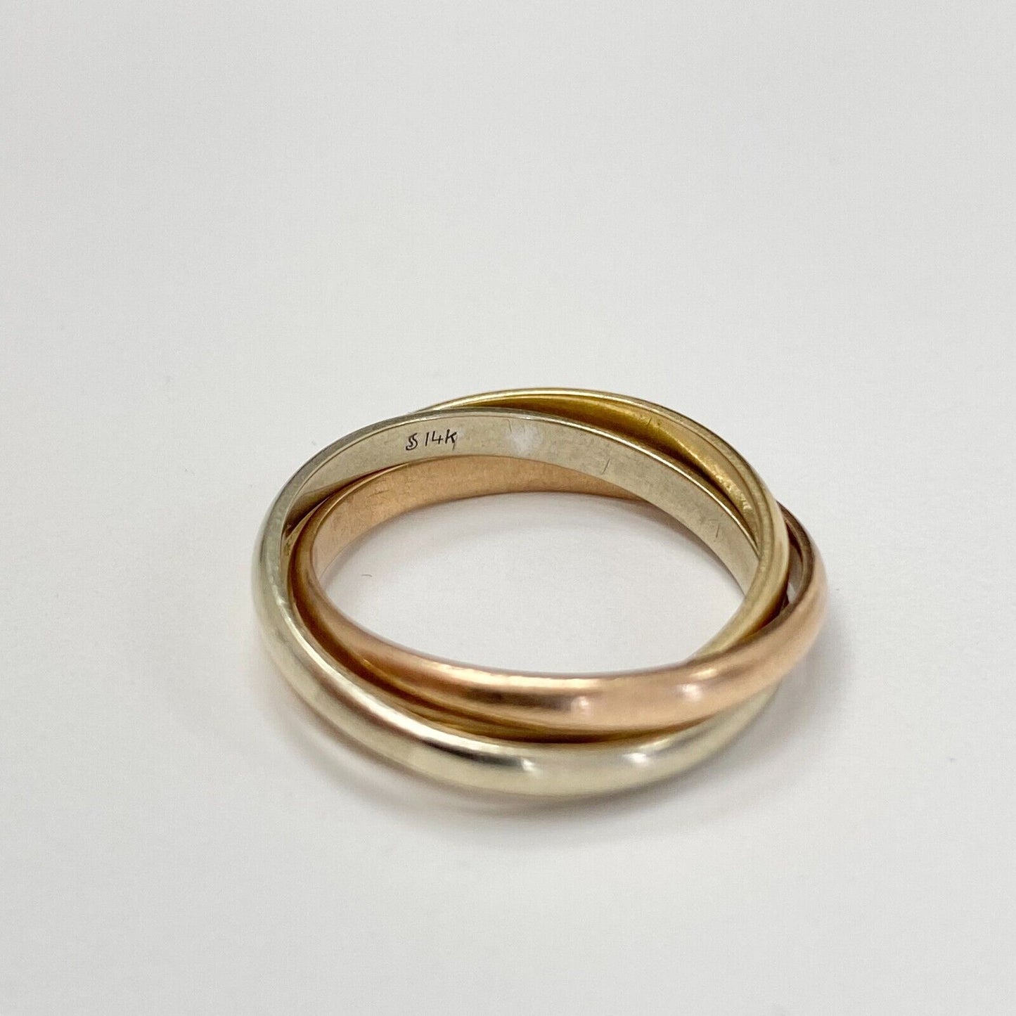 14k 3-Tone Trinity 3-Band Ring