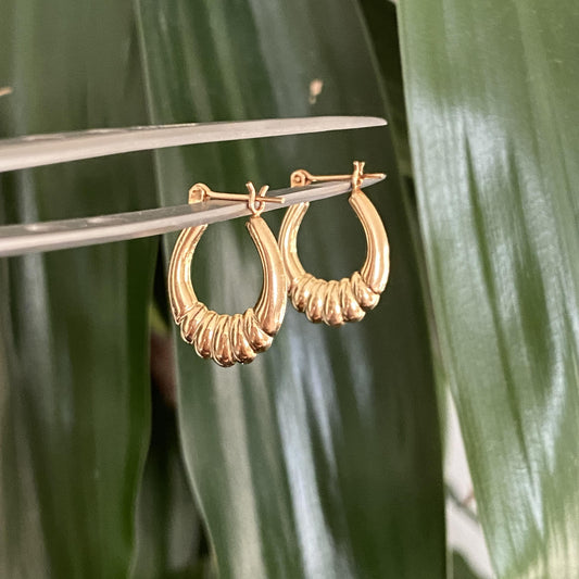 Yellow Gold 14K Loop Earrings 1.82G