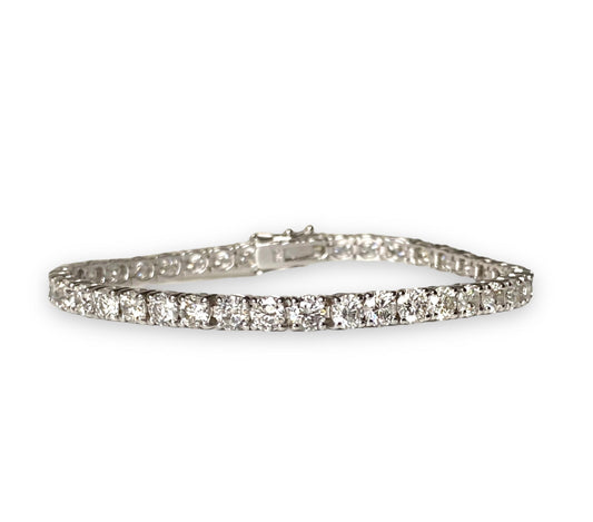 10.69 Cttw Diamond Tennis Bracelet 14K White Gold